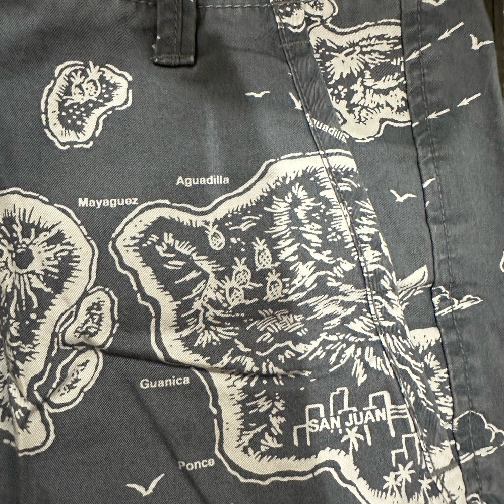 GAP Map Pattern Straight-Leg Shorts - - Picture 6 of 8